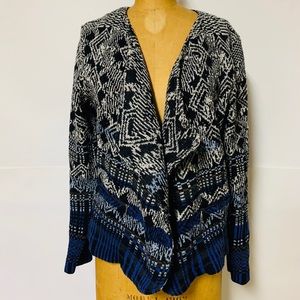 Nic+Zoe Patterned Knit Open Blazer Cardigan